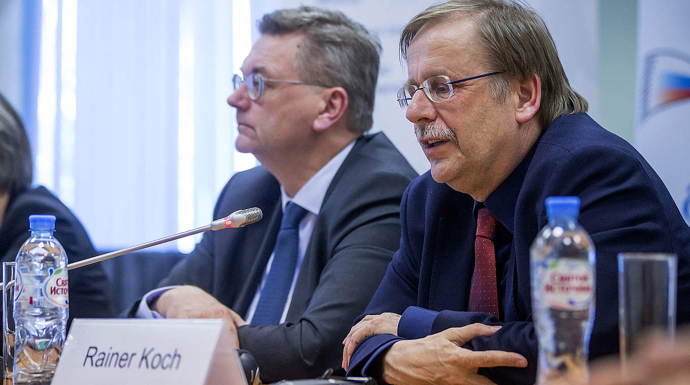 Ebenfalls in Moskau dabei: DFB-Vizepräsident Dr. Reinhard Koch (r.) © Getty Images