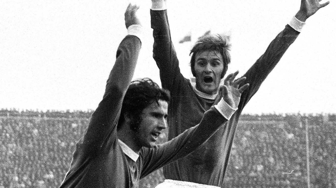 Elf A-Länderspiele und 1972 Europameister: Horst Köppel (o.) mit Gerd Müller © imago/Horstmüller
