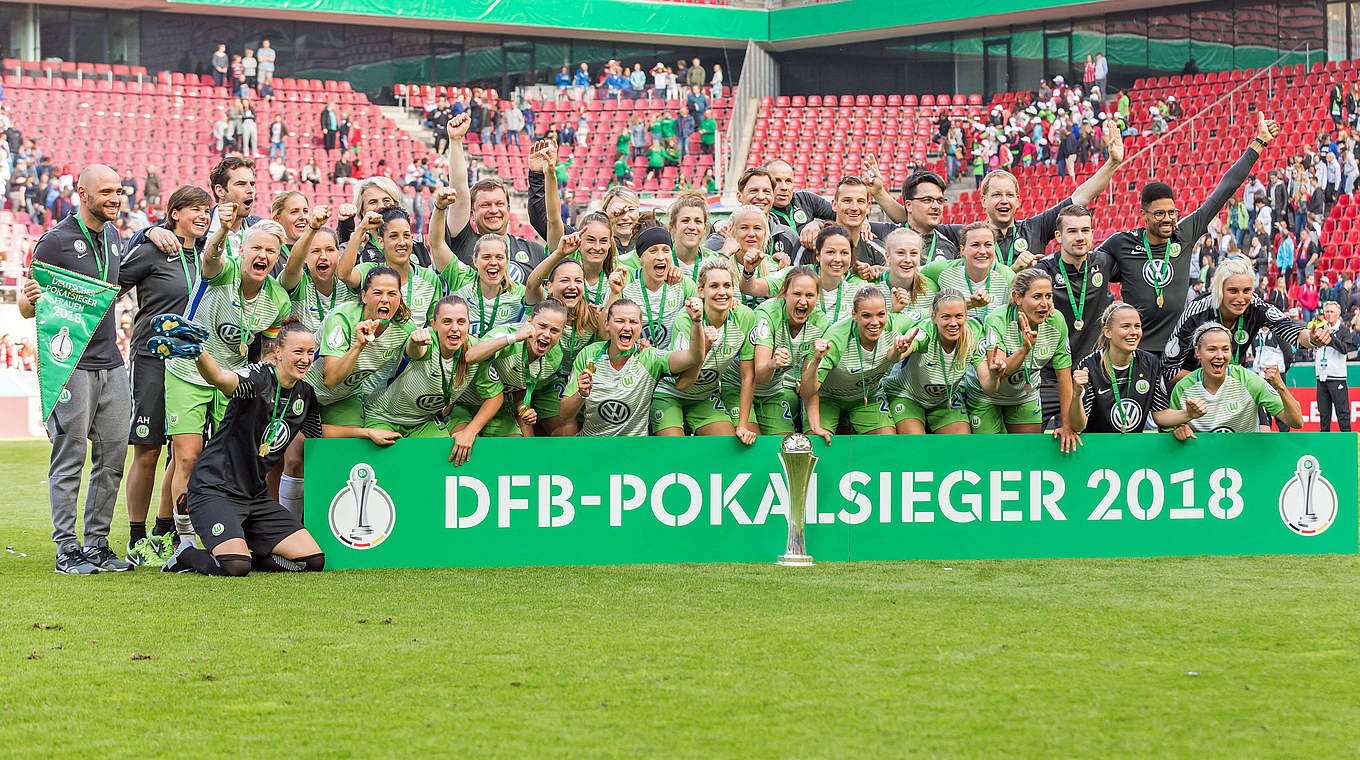 Zum vierten Mal in Folge: Der VfL Wolfsburg ist DFB-Pokalsieger der Frauen © imago/Jan Huebner
