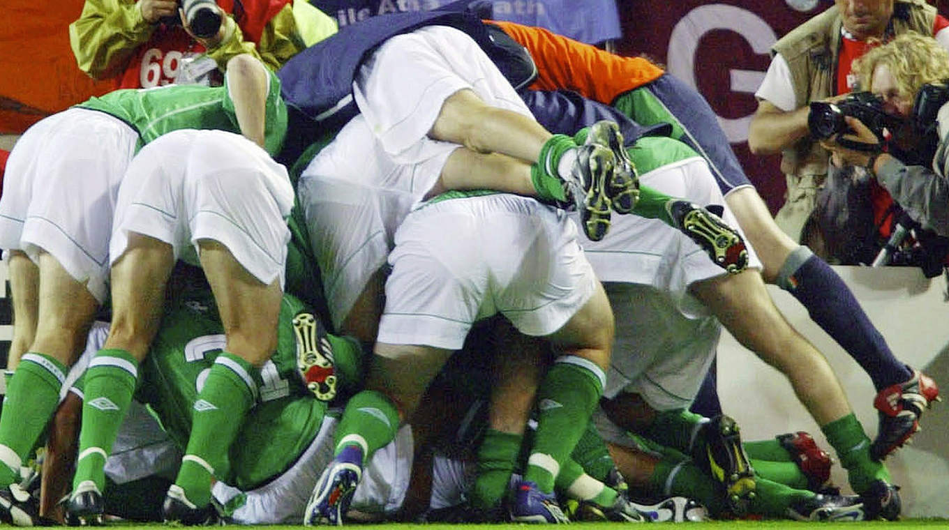 Später Rückschlag: Irland bejubelt in der Schlussminute den Ausgleich © Bongarts