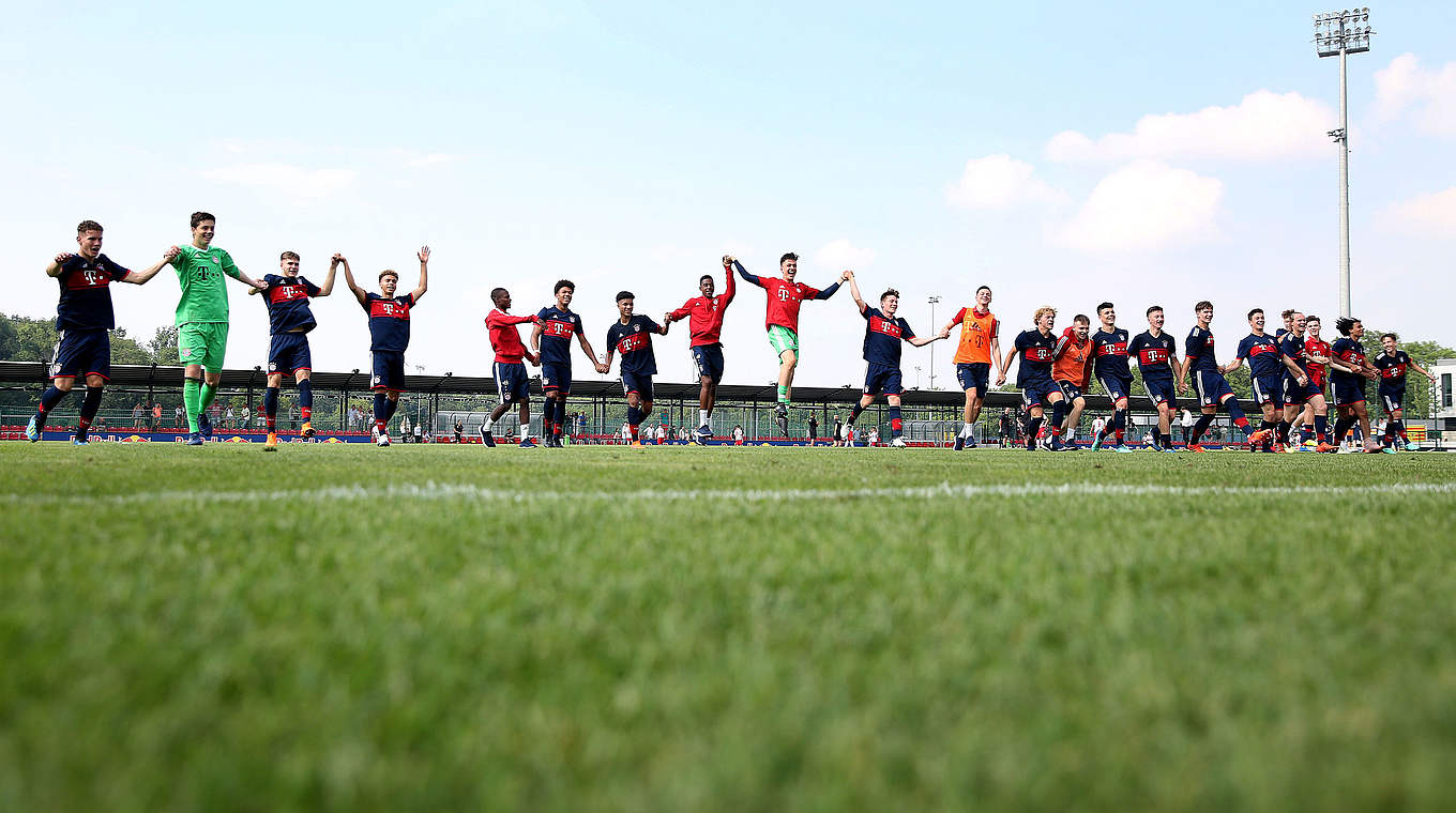 Peilen die Titelverteidigung an: die Junioren des FC Bayern © 2018 Getty Images