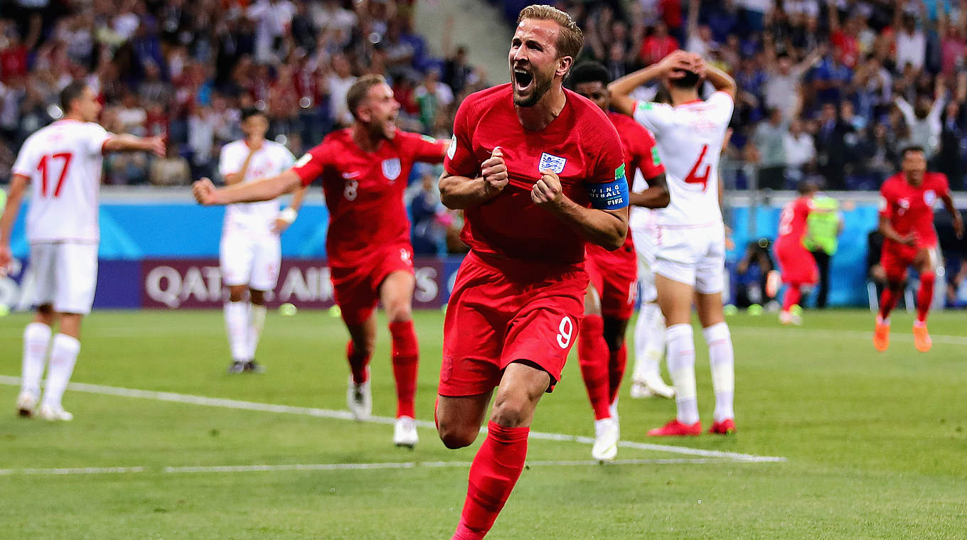Matchwinner: Harry Kane trifft in der Nachspielzeit zum Sieg für England © 2018 Chris Brunskill/Fantasista