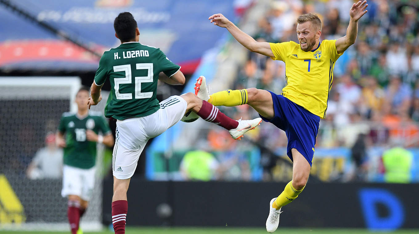 Duell in Jekaterinburg: Sowohl Schweden aals auch Mexiko erreichen die K.o.-Runde © 2018 Getty Images