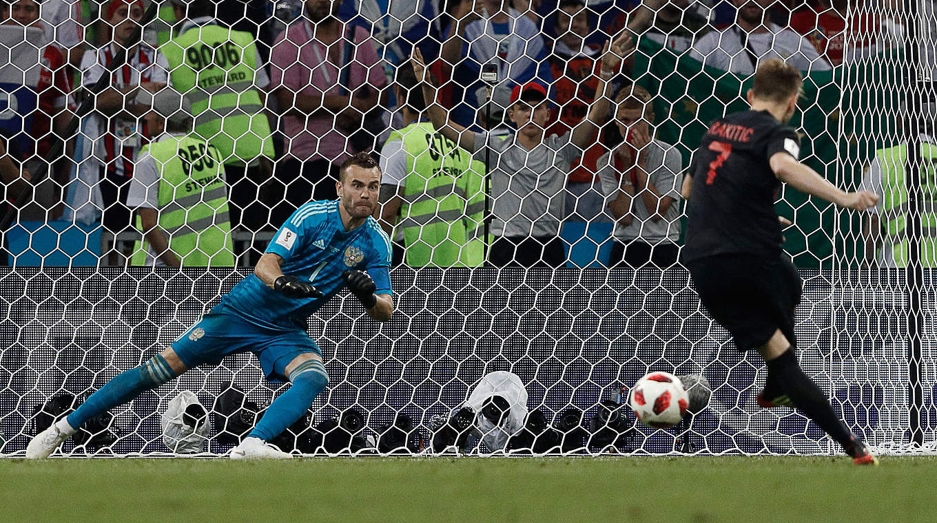Schuss ins Glück: Ivan Rakitic (r.) bringt Kroatien ins Halbfinale der WM © AFP/Getty Images