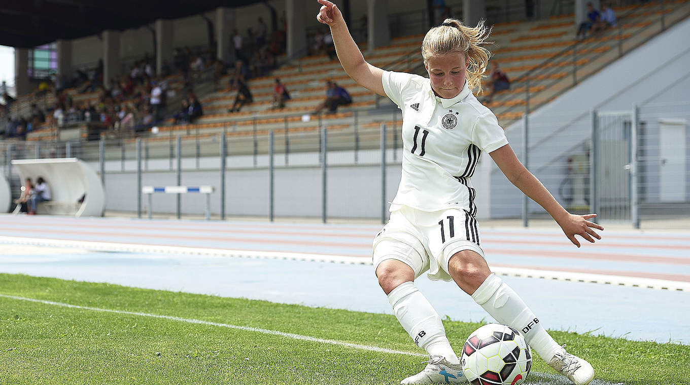 Kristin Kögel über ihren ersten Einsatz bei der U 20-WM: "Ein tolles Gefühl" © 2018 Getty Images