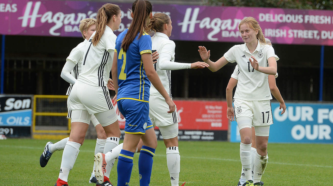 Guter Start in die Qualifikation: Die U 19-Frauen erzielen sechs Tore gegen den Kosovo © 2018 Getty Images