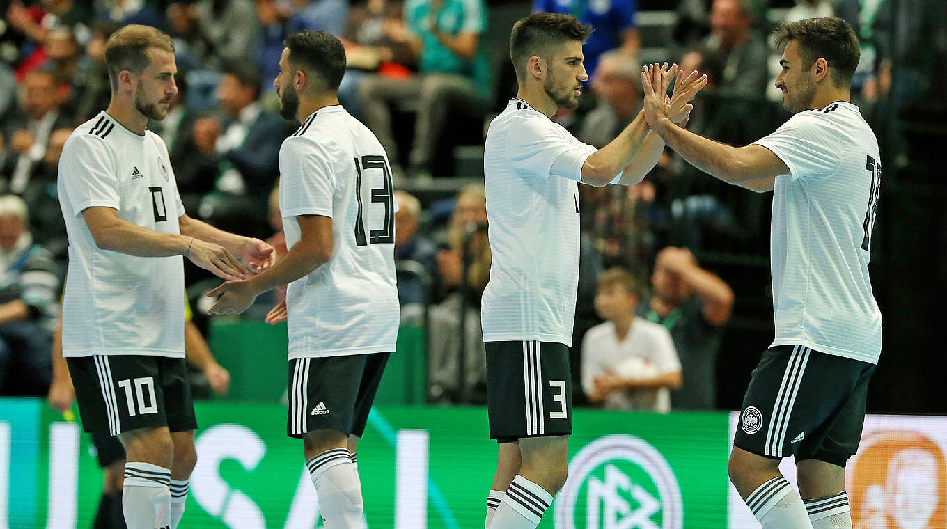 Gehen als Außenseiter in den Vergleich mit Japan: die deutschen Futsaler © 2018 Getty Images