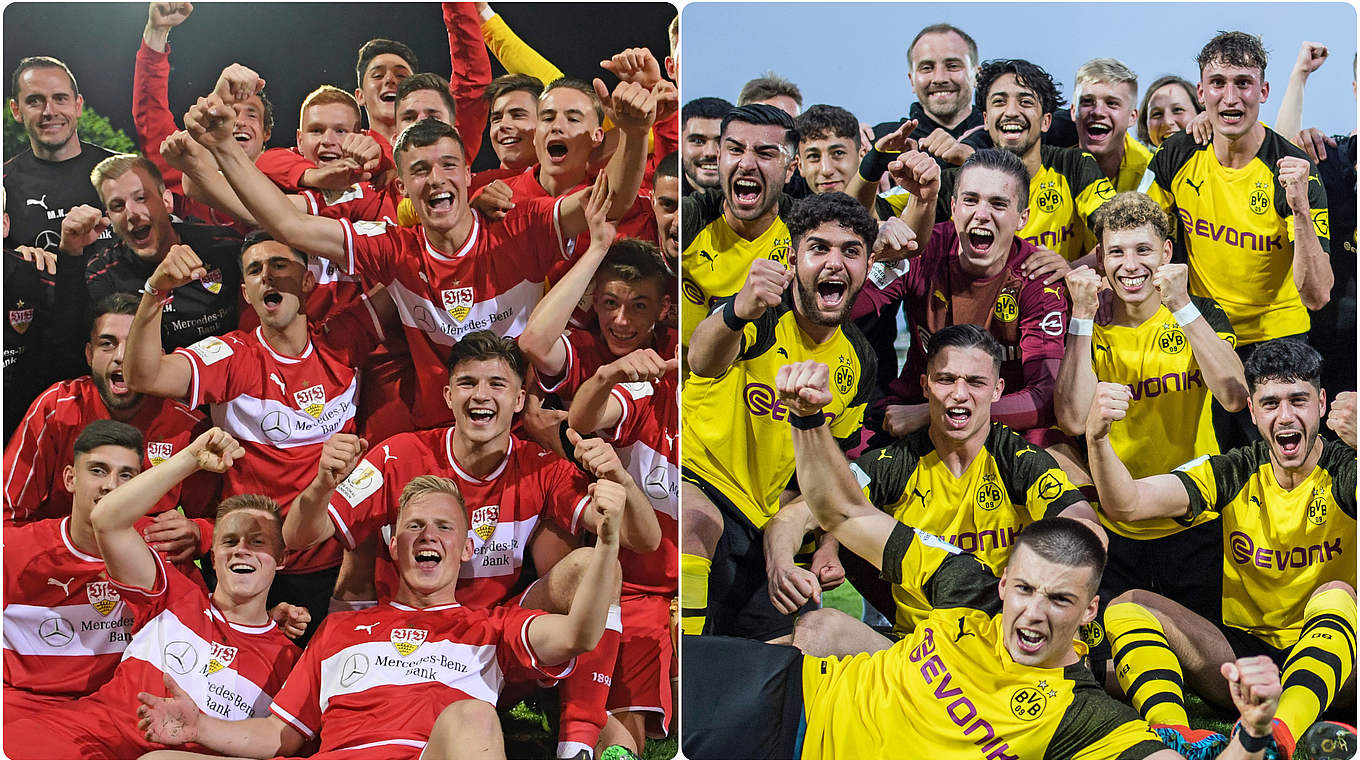 Stuttgart und Dortmund freuen sich auf das Finale: Wer bejubelt am Ende den Titel? © Bilder Getty Images / Collage DFB