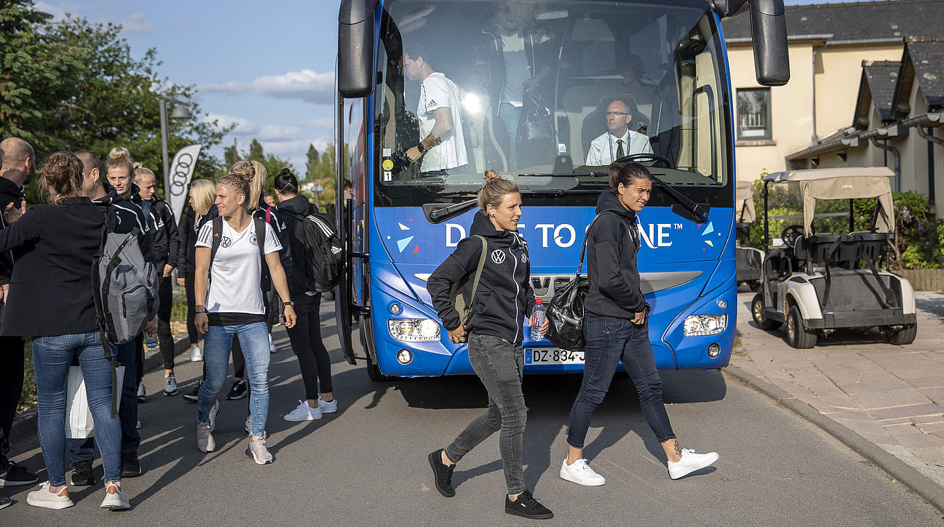 Ankunft im Südwesten von Rennes: die DFB-Frauen © 2019 Getty Images