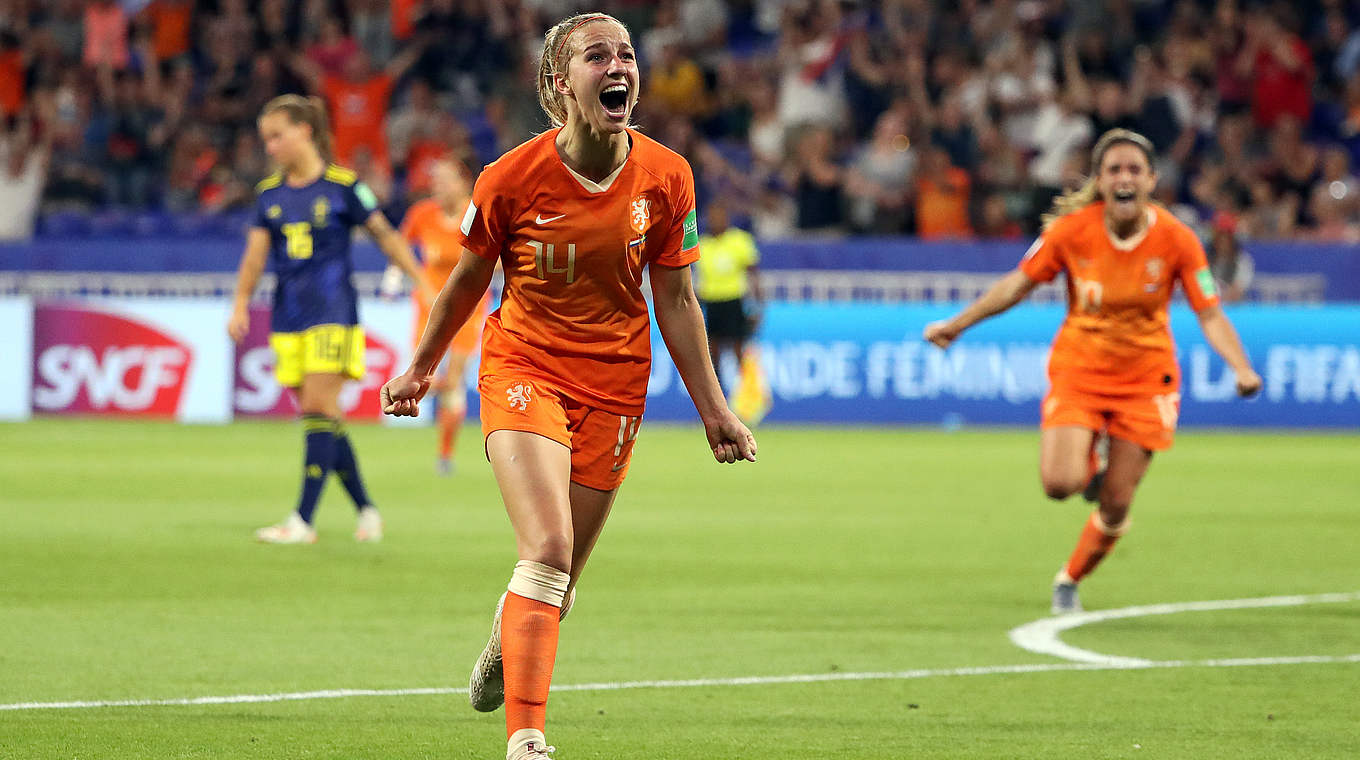 Jubel in Oranje: Jackie Groenen schießt die Niederlande ins WM-Finale © Getty Images