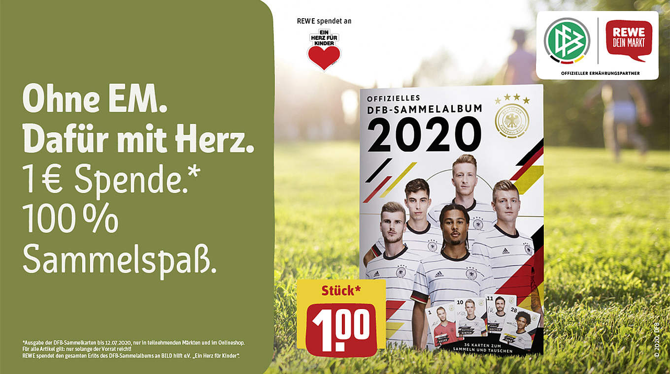 10 KARTEN aus allen 35 aussuchen REWE Fussball DFB–Sammelalbum zur EM 2020 