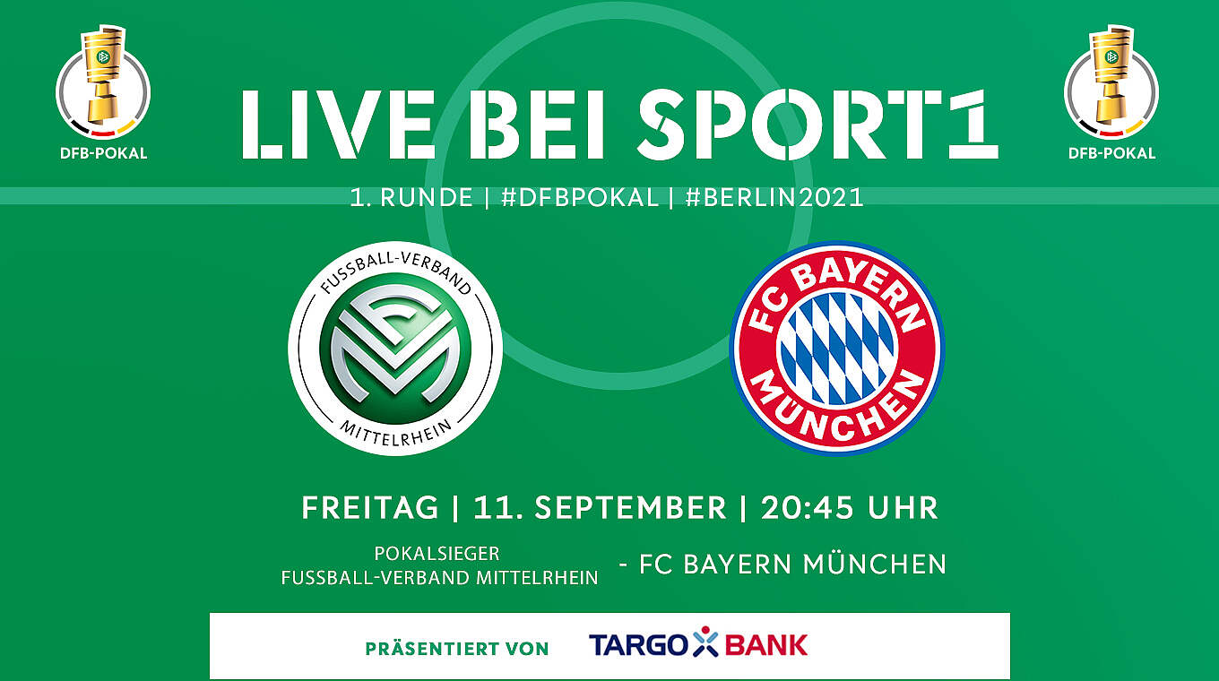 Sport1 Zeigt Bayern Spiel In Der Ersten Runde Dfb Deutscher Fussball Bund E V