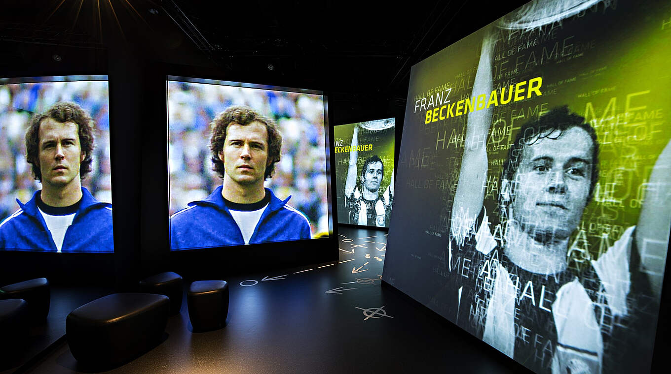 Bis 2. Oktober im Deutschen Fußballmuseum: Medienschau zu Franz Beckenbauer © Deutsches Fußballmuseum