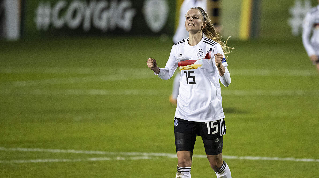 Beeindruckt in ihrem zweiten Länderspiel gleich mit zwei Toren: Tabea Waßmuth © Thomas Boecker/DFB