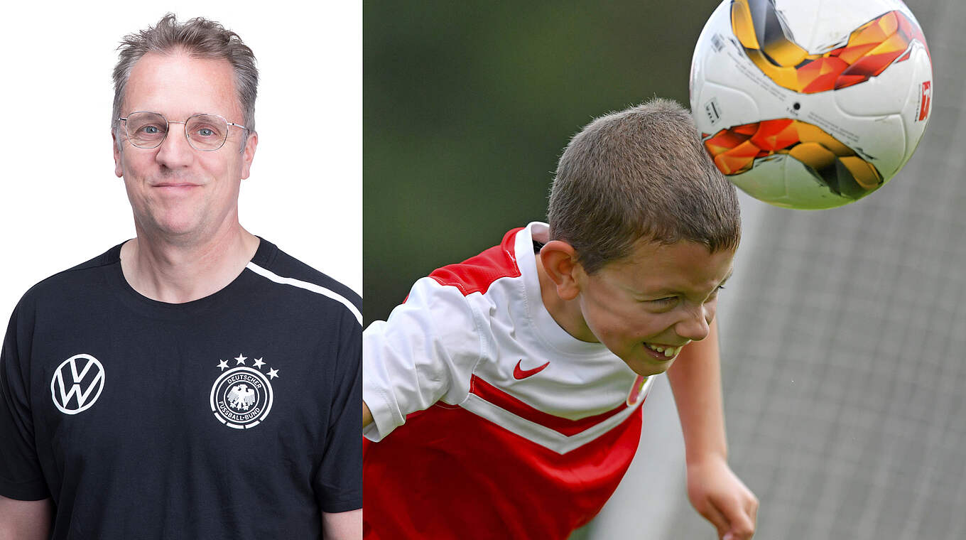 Tim Meyer: "Bei der Trainingsgestaltung sollte man unnötige Kopfbälle vermeiden" © Thomas Böcker/DFB/imago Collage DFB
