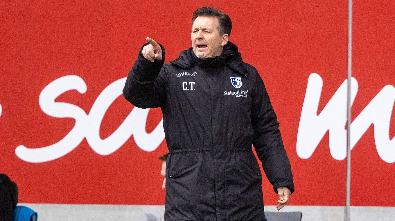 Magdeburgs Trainer Christian Titz: "In jedem Spiel wird uns alles abverlangt" © imago