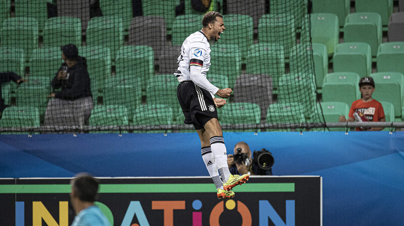 Siegtorschütze Lukas Nmecha: "Die ganze Mannschaft hat das super hingekriegt" © Thomas Böcker/DFB