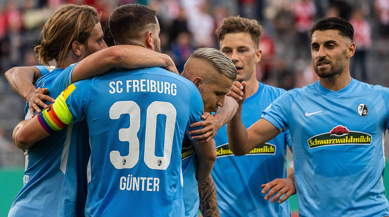 Auswärtssieg: Der SC Freiburg zieht in die zweite Runde ein © Imago
