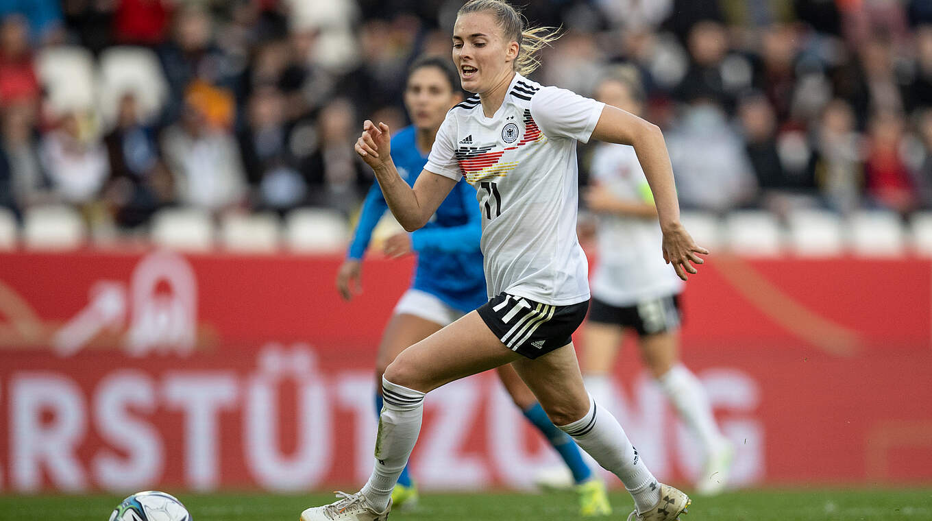 Nationalspielerin Laura Freigang: "Die Freude am Fußball ist zurückgekommen" © Maja Hitij/ Getty Images/ DFB