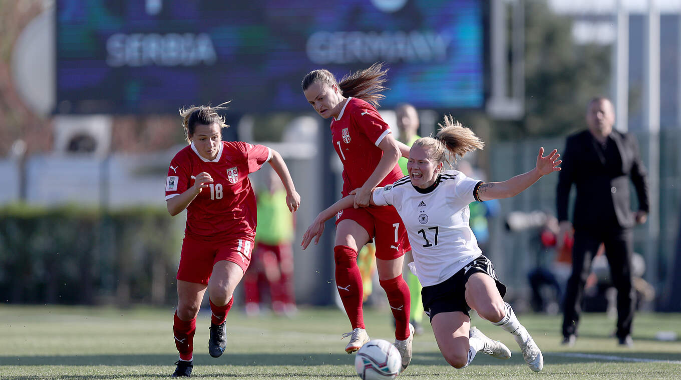 Erstes Straucheln im achten Spiel: DFB-Frauen lassen erste Punkte © Maja Hitij/DFB/Getty Images