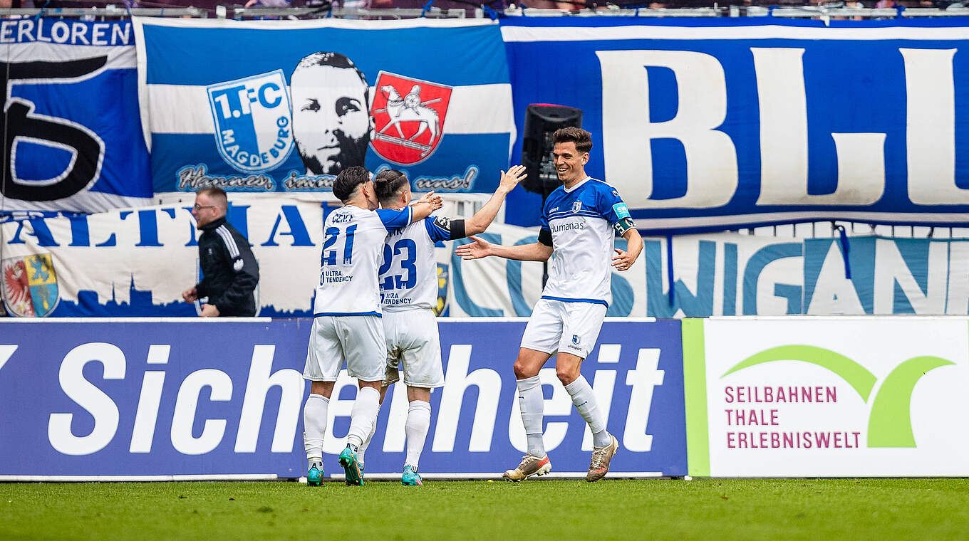 Steht drei Spieltage vor Saisonende als Meister fest: der 1. FC Magdeburg © imago
