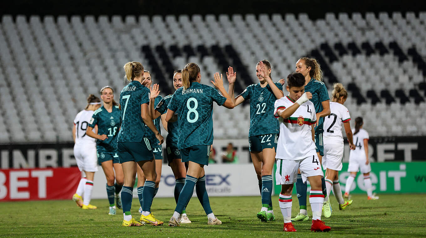 Gelungener Qualiabschluss: Die DFB-Frauen gewinnen klar in Bulgarien © Maja Hitij/Getty Images for DFB