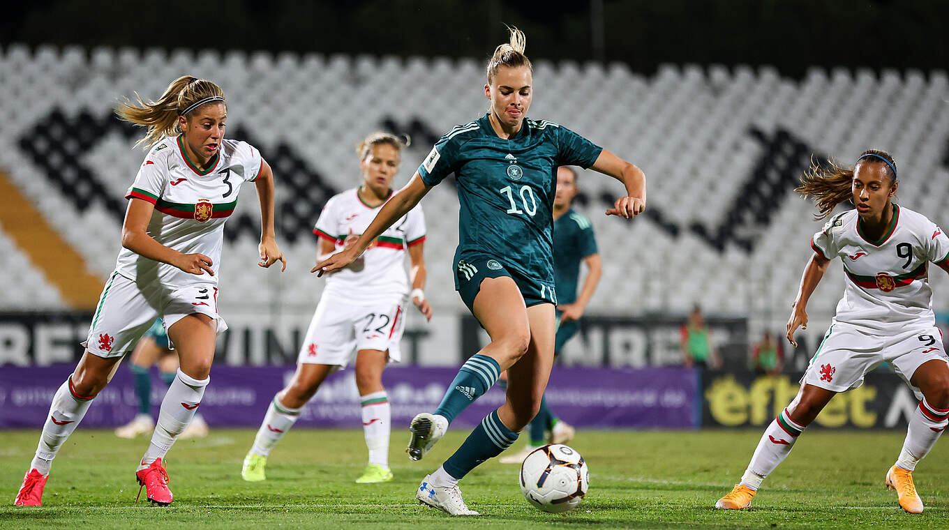 Von den Fans zur "Spielerin des Bulgarien-Spiels" gewählt: Laura Freigang © DFB/Maja Hitij/Getty Images
