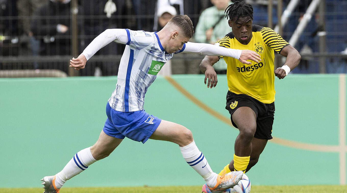 A-Junioren-Meisterschaft 2022: Borussia Dortmund siegt 2:1 gegen Hertha BSC © imago
