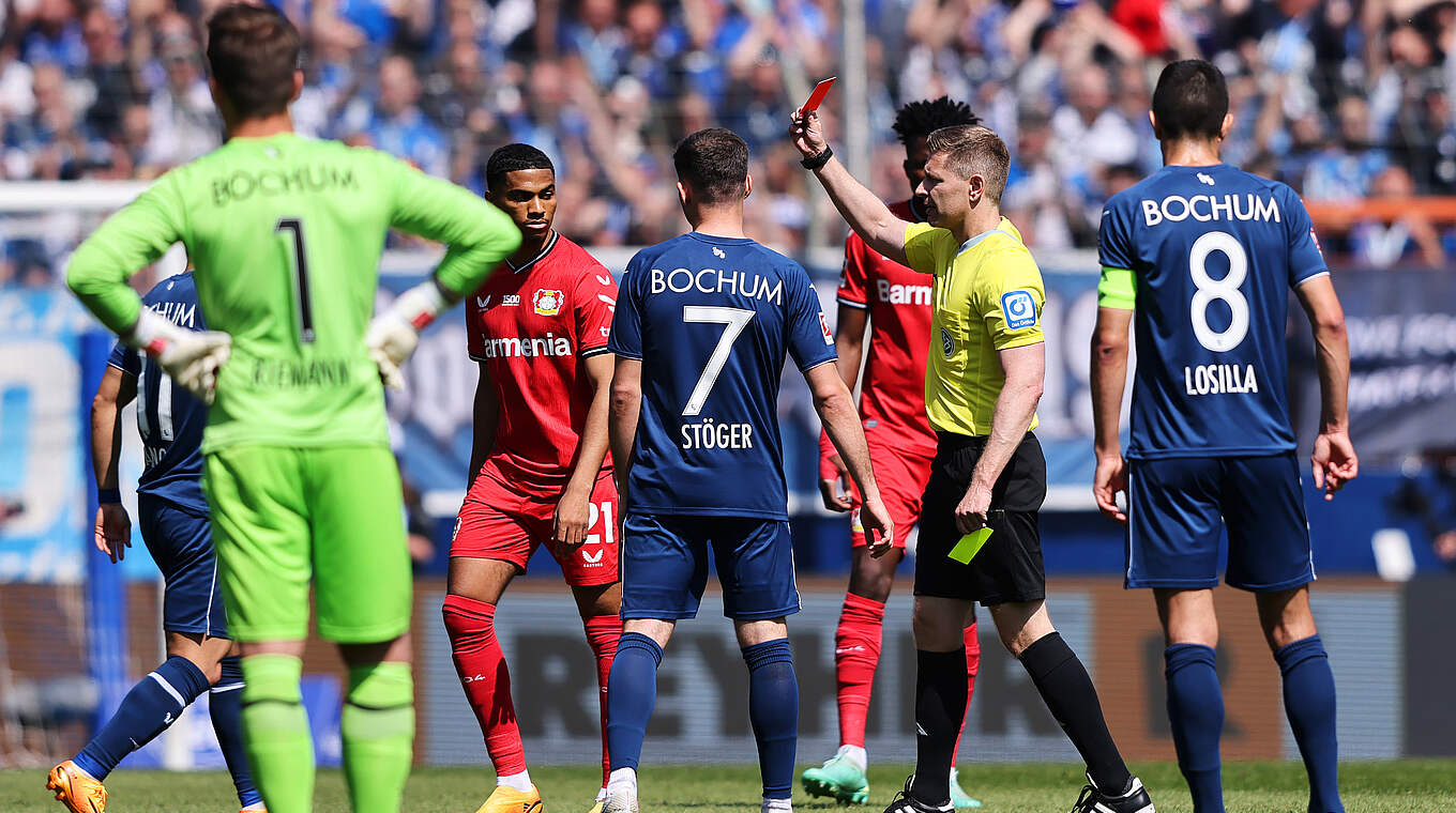 Sieht im Spiel beim VfL Bochum die Rote Karte: Amine Adli © 2023 Getty Images