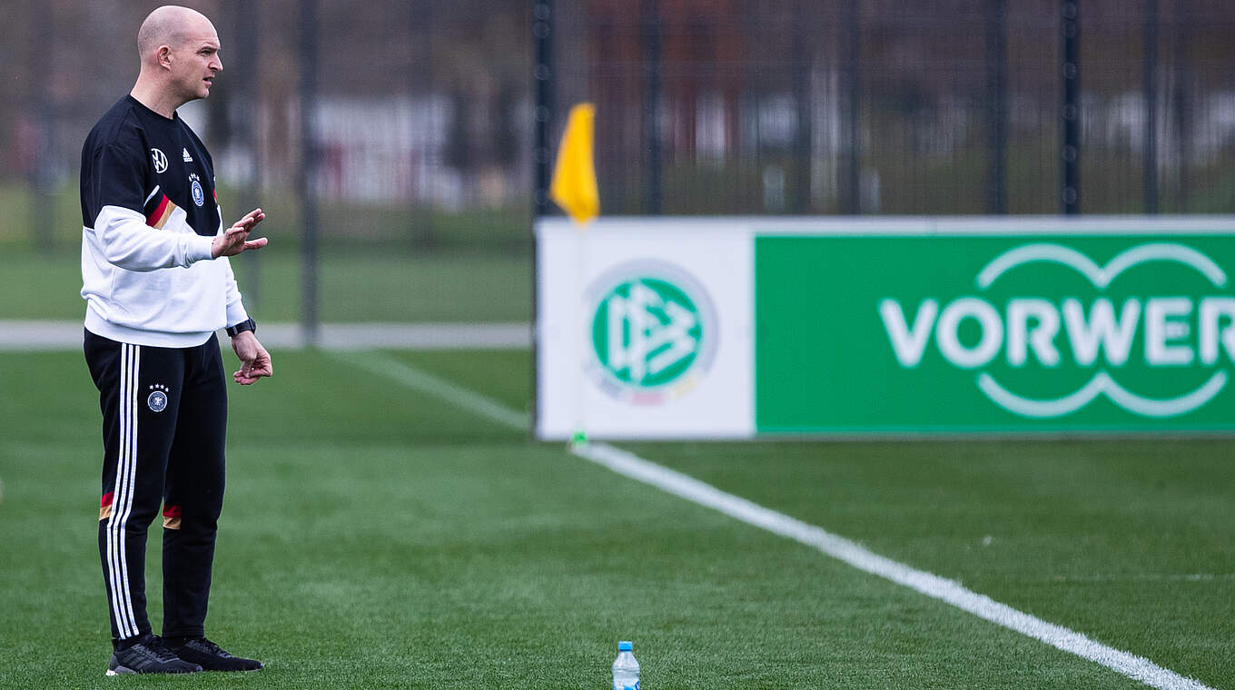 Testet mit der U 16 in zwei Länderspielen gegen Polen: DFB-Trainer Marc Meister © Yuliia Perekopaiko/DFB